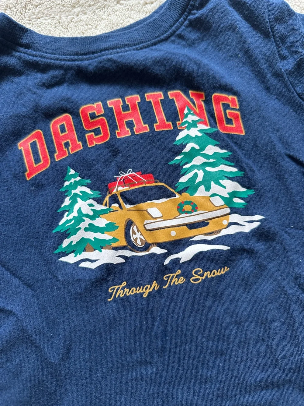 24M Navy 'Dashing' Holiday Graphic Tee